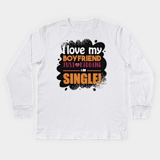 funny Single Shirt Kids Long Sleeve T-Shirt